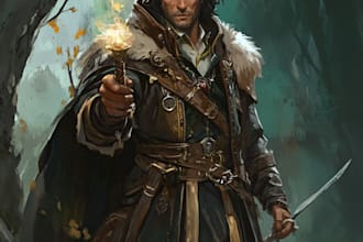 design an original dnd or rpg character art for you