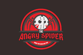design super scary, horror, creepy halloween logo design