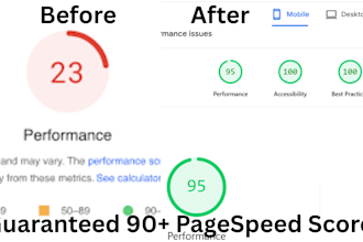 guarantee a 90 mobile score on pagespeed and fix core web vitals