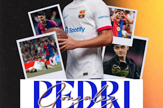 design stunning football graphics for social media, youtube