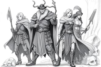 draw dnd and role play characters commission