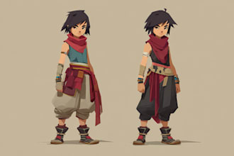 design 2d game characters and game assets