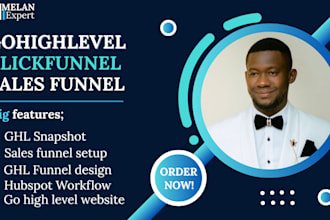 setup gohighlevel salesfunnel clickfunnel landing page gohighlevel workflow saas