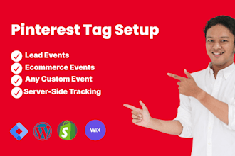 set up pinterest tag, pixel and conversion tracking with GTM