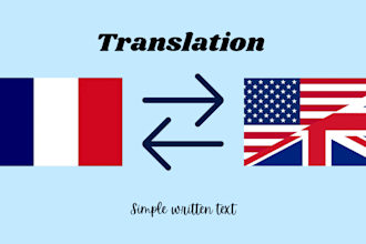 translate simple texts from french to english