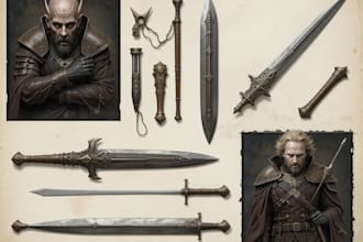 draw weapons, armors and props for your dnd games