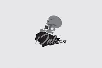 design professionals luxury black gray realism tattoo studio logo