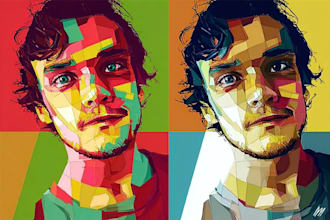 produce a fantastic wpap pop art portrait