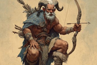 create a d and d character art and dnd art