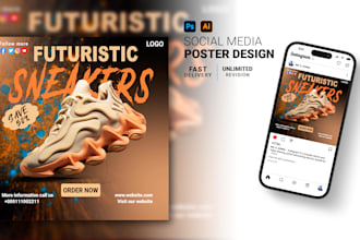 design sale poster and ad banners for social media marketing