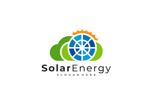 design a clean and modern solar energy or renewable logo