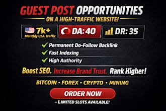 publish a crypto related article on a high authority blog