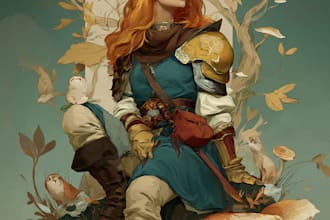 produce your fantasy character art or digital drawing