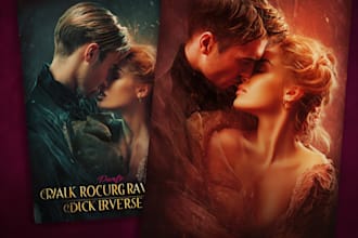 create a romance book cover or ebook cover design