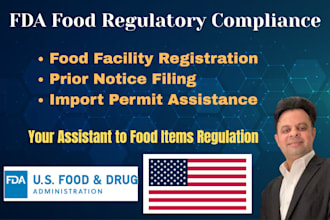 handle fda registration, import permits, and prior notice filings for food items