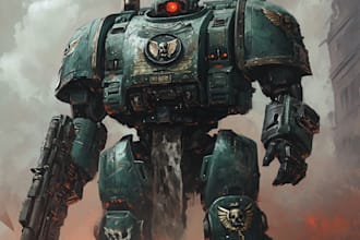 make warhammer illustration of you