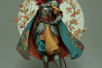 make oc, dnd, fantasy character art or fantasy character art