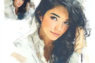 design a digital watercolor painting