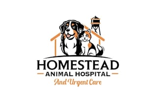 design small town veterinary hospital urgent care logo