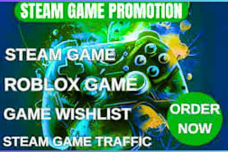 do steam game, steam game promotion, and steam game wishlist