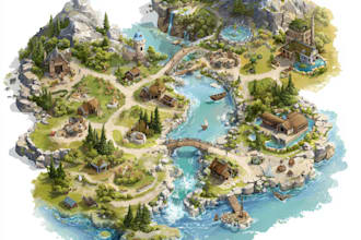 design fantasy map illustration fantasy city map world map
