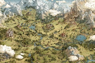 make a world or regional medieval or fantasy map for you