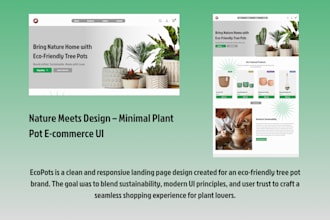 design a modern eco friendly landing page