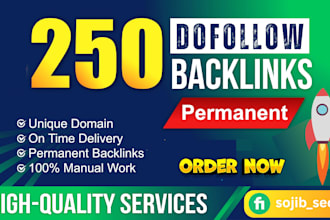 create 250 niche relevant dofollow backlinks manually