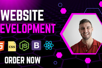 create responsive frontend website using HTML, CSS, bootstrap, and javascript