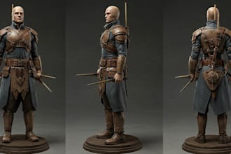 create custom 3d toy models, action figures and stl for printing
