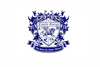 design family crest coat of arms heraldic logo