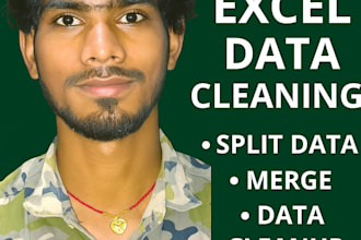 clean, format,merge,split and deduplicate excel data professionally