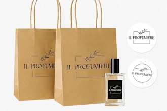 make an elegant and minimalist logo for your perfume brand
