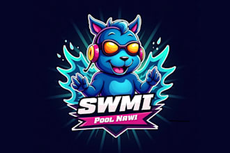 design awesome swimming pool logo