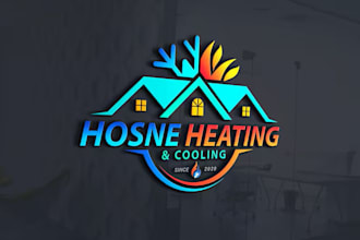 do cleaning plumbing heating hvac oil gas logo design