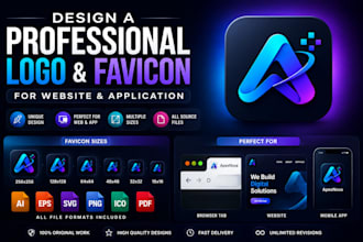 design a professional favicon and website icon