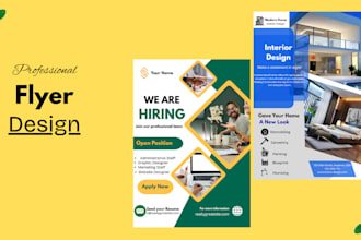 design professional and custom flyers for you