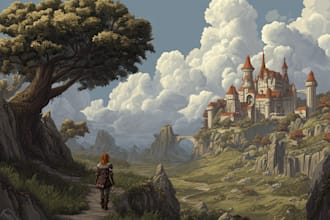 design fantasy and natural landscapes for you