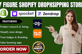 create optimized shopify dropshipping store via zendrop autods spocket