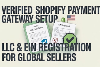 setup verified shopify payment gateway shopify llc ein registration