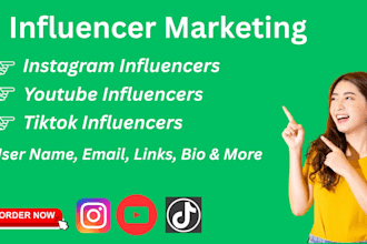 find top influencer emails for instagram, youtube, and tiktok