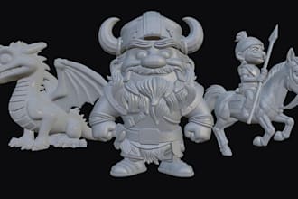 create custom 3d models for 3d printing and game assets