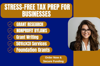 nonprofit grant writer, 501c3, win proposals for startups, ngos, small business