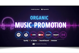 do organic music promotion on spotify apple youtube beatport amazon music