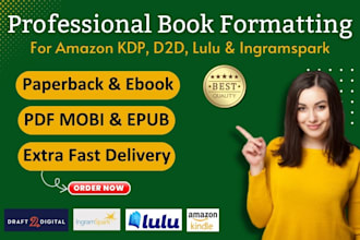 do book formatting for amazon paperback and ebook