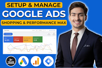 setup and manage google shopping ads and performance max campaigns