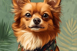 draw a cute illustration for your pet in my style