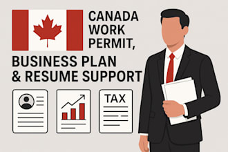 do work permit, business plan, t2 tax filling, c11, resume writing in canada