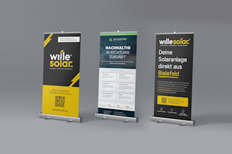 design a roll up, banner or billboard for your business