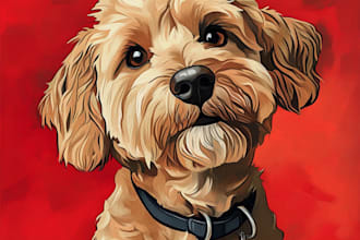 draw a simple watercolor portrait of your pet